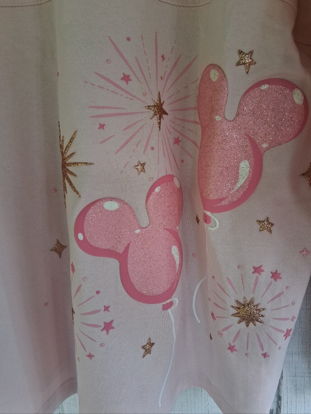 Disney Pink Sequin 'Disneyland' Mickey Balloons Long Sleeve Jersey - Picture 4 of 13
